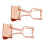 100 stuks bindclips in katvorm, van metaal en ijzer, hol. 5