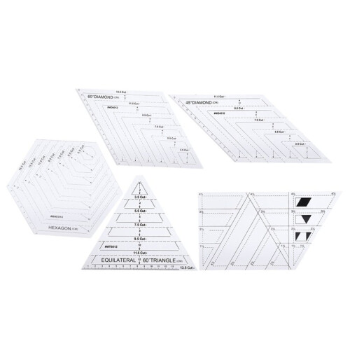 5-teiliges Set Patchwork-Lineal-Quiltvorlagen