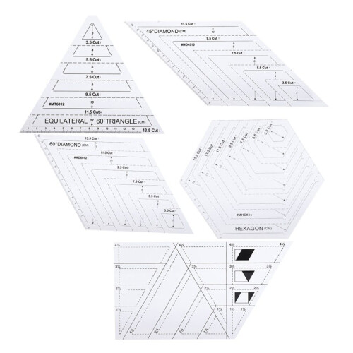 5-teiliges Set Patchwork-Lineal-Quiltvorlagen 1