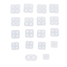 18pcs Silicone Molds Soft Elastic DIY Making Resin