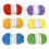 6 Pcs Shiny Yarn Multi Color Soft Cotton Glitter 3