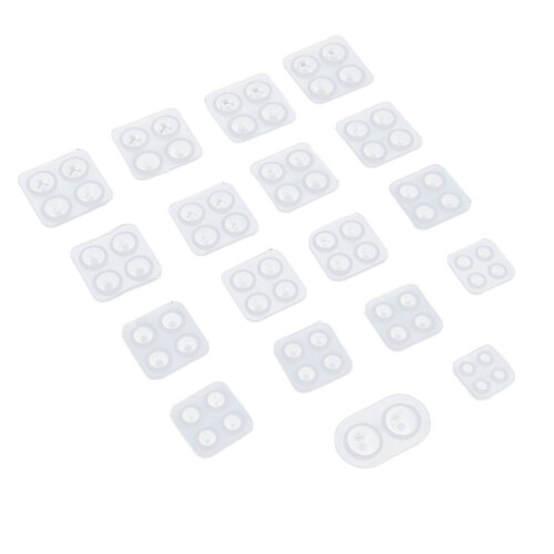 18pcs Silicone Molds Soft Elastic DIY Making Resin 1