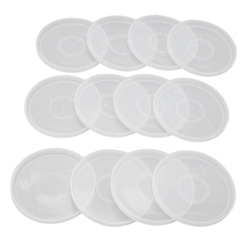 12PCS Coaster Molds DIY Hand Crafted Twelve 1