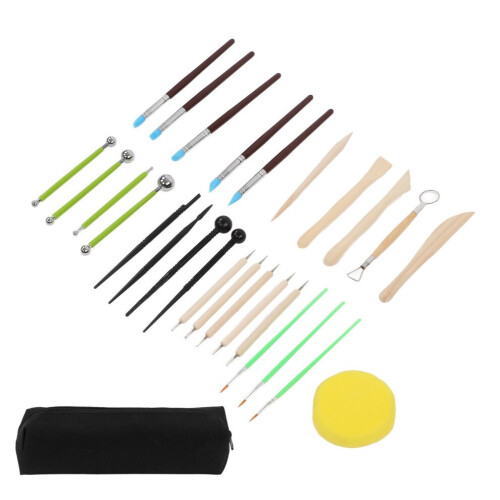 28 Polymer Pcs Clay Tools Portable Multipurpose 1