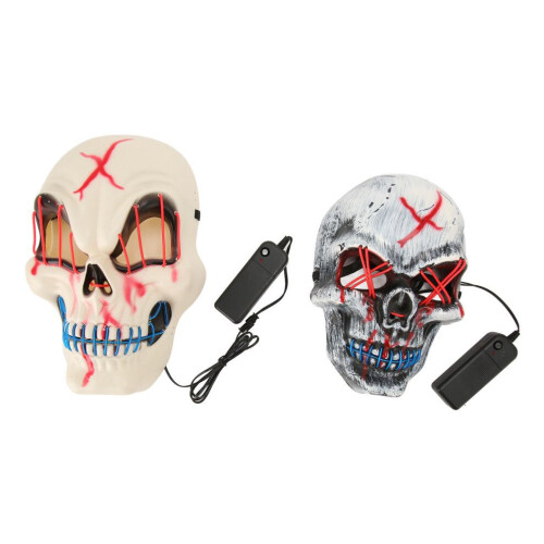 2 Stück LED-Gesichtsmasken mit 3 Blinkmodi