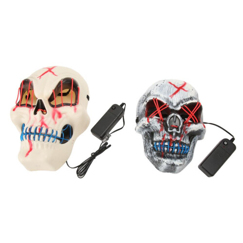 2 Stück LED-Gesichtsmasken mit 3 Blinkmodi 2