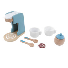 Cafetera de juguete para jugar con la imaginación, madera resistente
