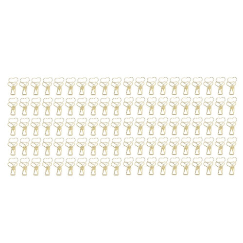100 Stück Binderclips in Herzform mit langem Schwanz 1