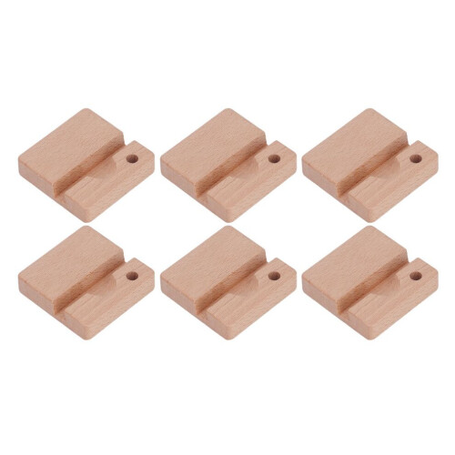 6 soportes de madera para teléfono móvil. 1