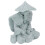 Fischerstatue, sitzender angelnder alter Mann, Figur 3