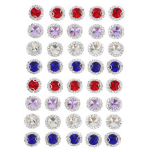 40 stuks opnaaibare strass-steentjes in 4 kleuren, hoge hardheid, ideaal voor doe-het-zelfprojecten