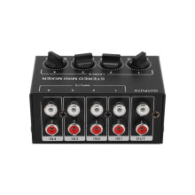 Stereo-Mixer, passiv, 4-Kanal-Audio, Mini-Cinch-Anschluss