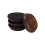 4Pcs Piano Caster Cup Black Walnut Coaster Non 3