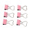 60 Stück Binderclips mit herzförmigem Griff, rosa 4