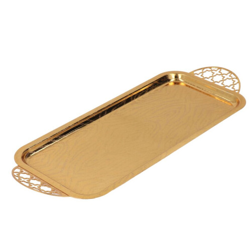 Serveringsfat Guld Retro Ljus Lyx Avlång Vatten 1