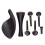 Ensemble d'accessoires pour violon 4/4 en buis incrusté d'ébène complet 5