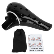 Ocarina met 12 gaten, AC-alt, C-toonaard, draagbaar, blaasinstrument.