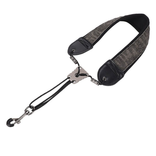 Correa de cuello para saxofón, de metal y algodón, ajustable. 1