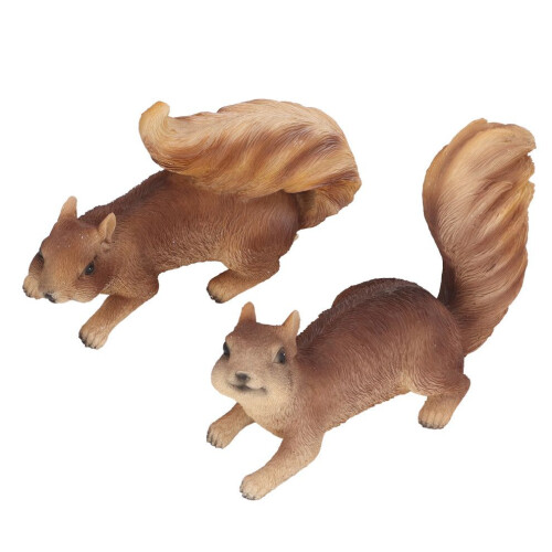 2 stuks tuindierenbeeldjes van hars, prachtig 1