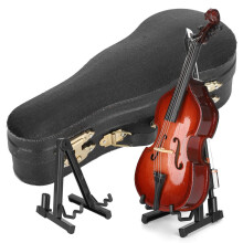 Miniatuur muziekinstrument: houten basgitaar