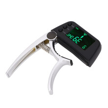 2-in-1 gitaarcapo/tuner met digitaal LCD-display