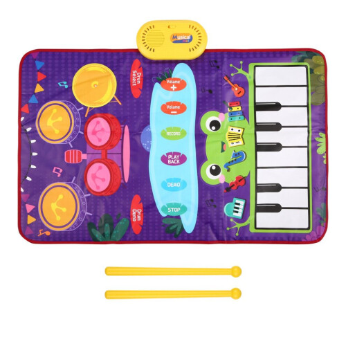 Musical Mat Piano Keyboard & Drum Mat with 2