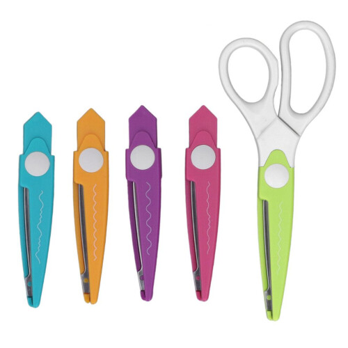 5 in 1 Craft Scissors Decorative Edge with 4