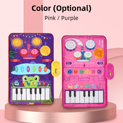 Musical Mat Piano Keyboard & Drum Mat with 2 1