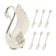 Kaffeelöffel-Set, silberfarben, moderner Stil, Legierung
