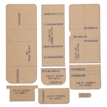 8Pcs Acrylic Template Short Wallet DIY HandMade