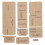 8Pcs Acrylic Template Short Wallet DIY HandMade 1