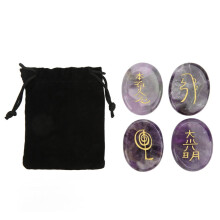 4 Stück Reiki-Symbolsteine mit glatterer Oberfläche
