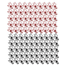 100 Stück Hasen-Binderclips, hohl, aus robustem Metall