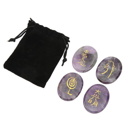 4 Stück Reiki-Symbolsteine mit glatterer Oberfläche 2