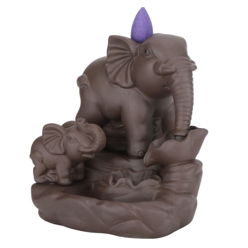 Backflow Incense Burner Elephant Shape Waterfall 2