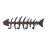 Fish Bones Towel Rack Wall Mounted 4 Hooks 4