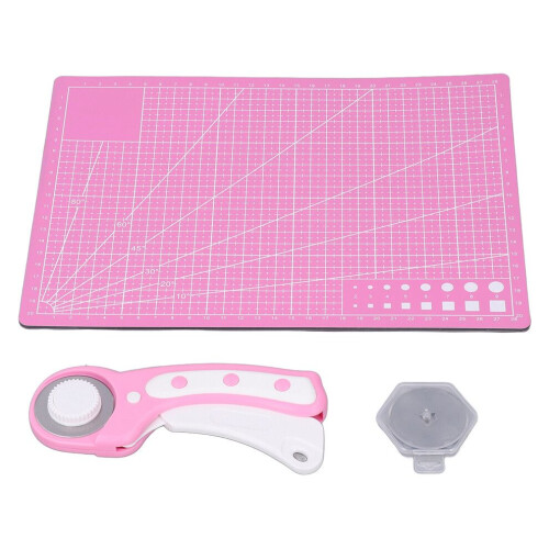 Rotary Cutter Set with A4 Backing Plate Felt Bag 5 1