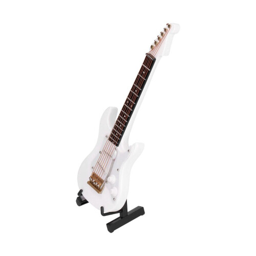 Miniatur-E-Gitarre, Mini-Instrument aus Holz 2
