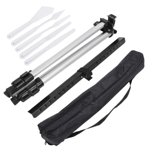 Adjustable Silver Metal Easel Plastic Scraper