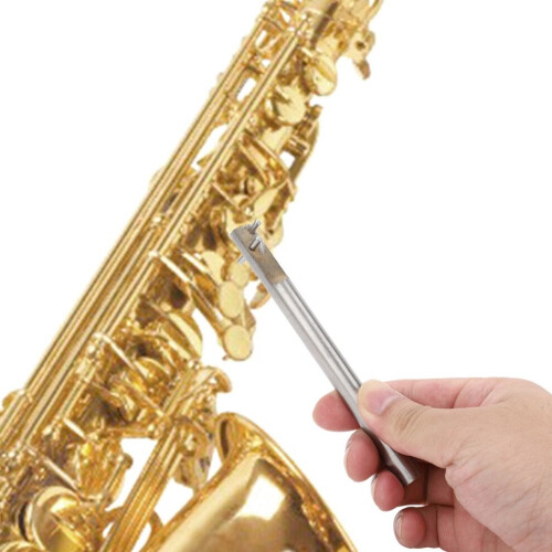 Llave para saxofón, cubierta de llave ajustable de acero plateado 2