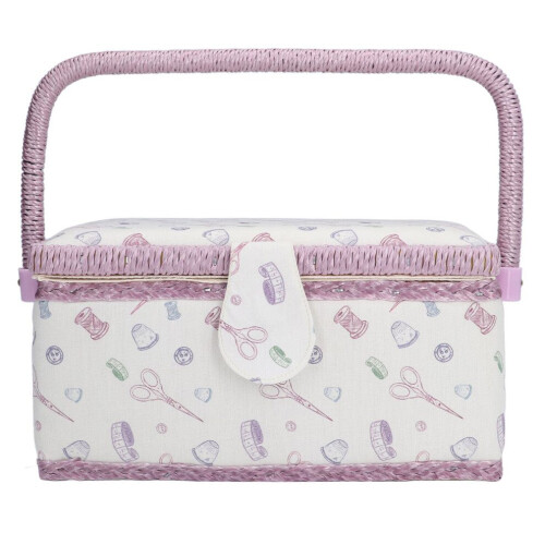 Nähkorb Lila Premium Stoff knitterfrei 2