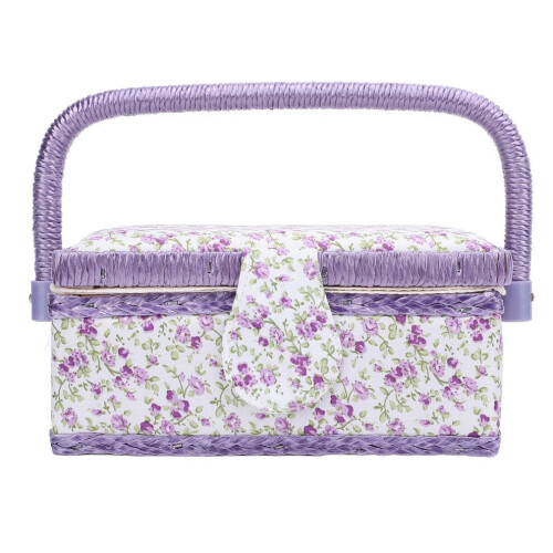 Sewing Tool Basket with Removable Tray Portable