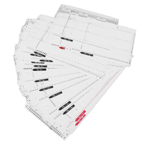 Carte perforée de fleurs pour machine à tricoter n 1-20 2