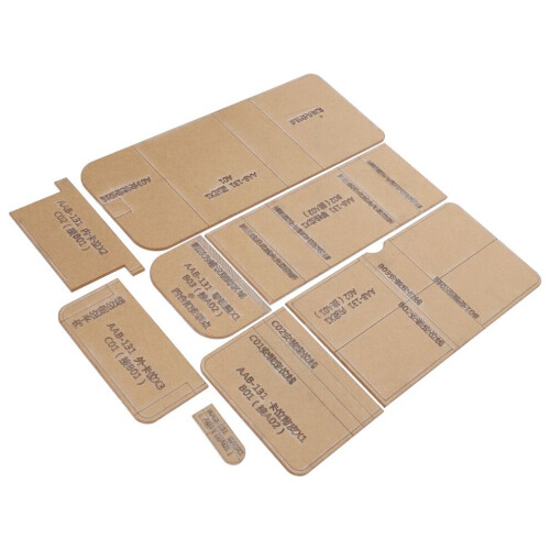 8Pcs Acrylic Template Short Wallet DIY HandMade 2