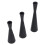 3 Pcs Black Candlestick Holders European Style 5