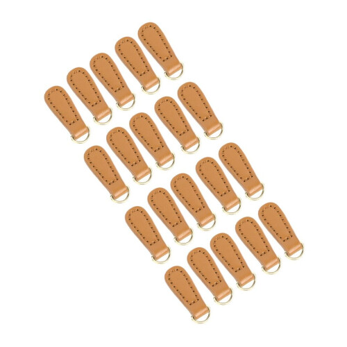 20pcs Genuine Leather Zipper Pulls Stylish Casual 2