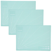 3 alfombrillas de corte A4, color verde menta