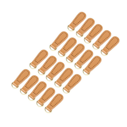 20pcs Genuine Leather Zipper Pulls Stylish Casual 1