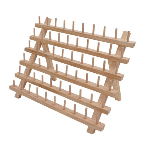 60 Spools Wooden Thread Rack DIY Easy Storage Safe 2