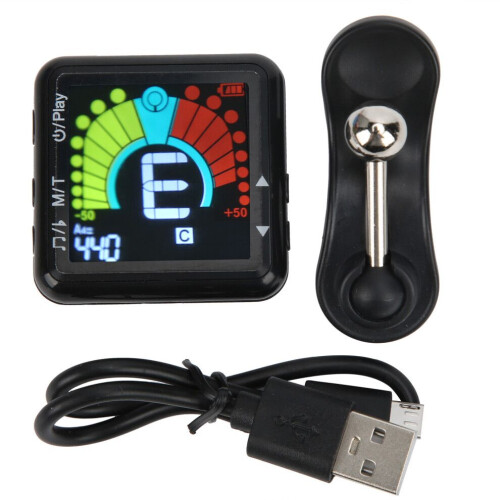 Metronoom-tuner met clip, oplaadbaar, 2-in-1